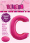 Giant Hot Pink Letter C 86cm (34”) Foil Balloon